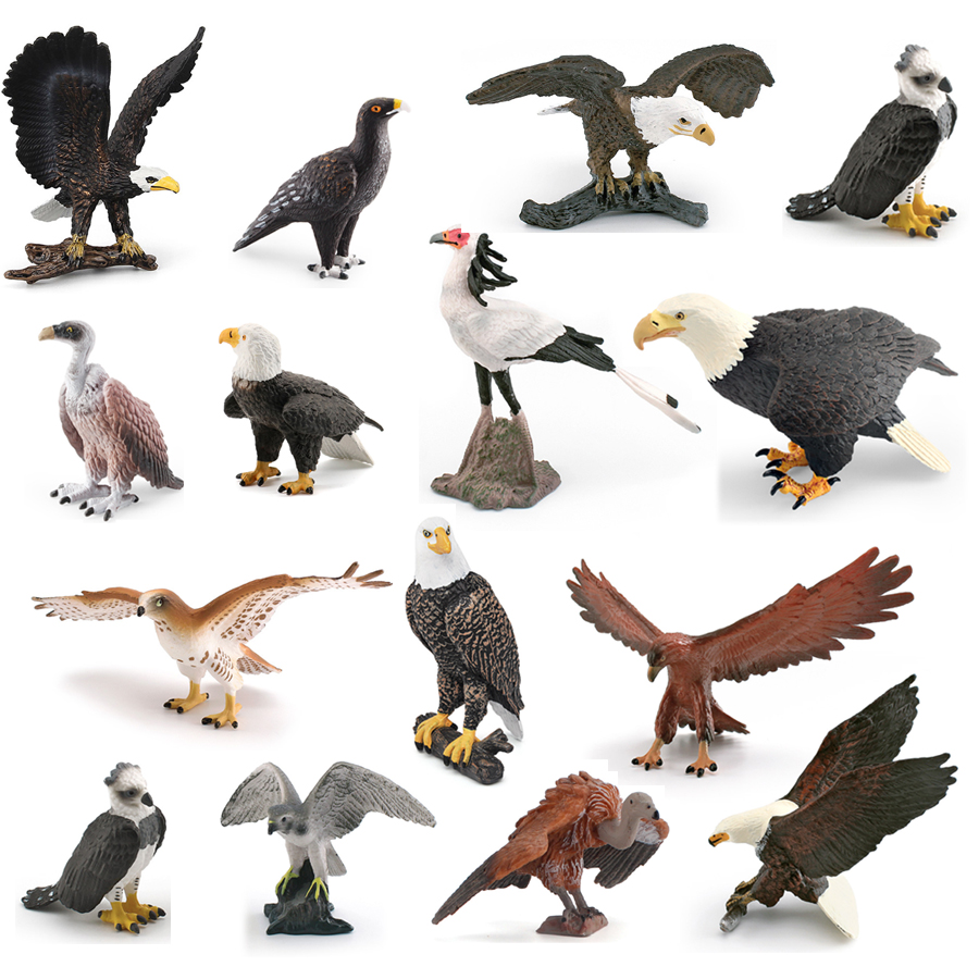 Kids Toys China - リアルな野生動物、猛禽類、ハゲワシ、ゴールデンイーグル、白頭ワシ、秘書鳥の模型、フィギュア、教育用コレクション玩具