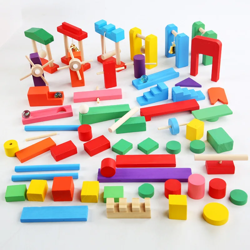 Wooden Blocks Stacking - モンテッソーリ-子供向けの木製レインボードミノおもちゃ,オルガンブロック,脳思考,教育玩具,子供向けギフト,登録アクセサリー