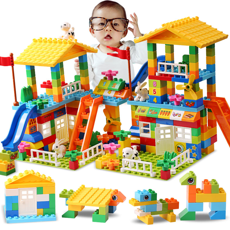 Marble Run Set - 子供のための大きなブロック,都市の家,互換性のある,大型スライドビルディングブロック,城のおもちゃ
