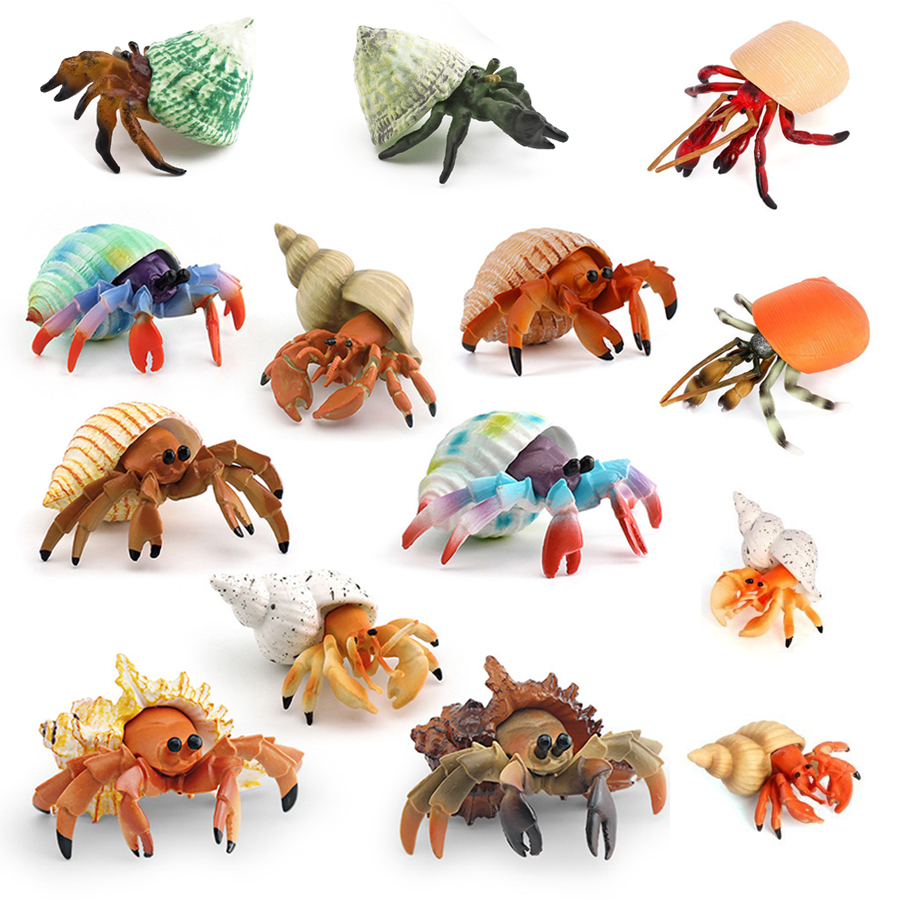 Kids Toys China - リアルなヤドカリフィギュア耐久性のあるPVC海洋生物動物モデルフィギュア教育玩具子供幼児男の子女の子向け