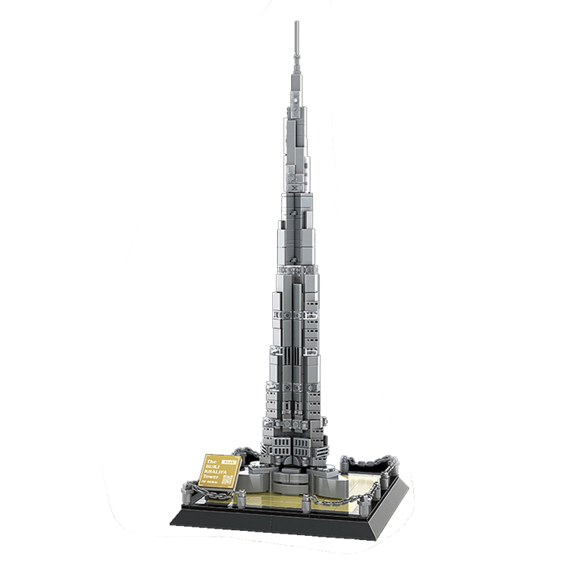 Kids Toys Dubai - 555ピース 世界最高の高さを持つドバイのブルジュ・ハリファタワー ビルディングブロックセット 大人向けモデル組み立てブロックキット 子供向けおもちゃギフト