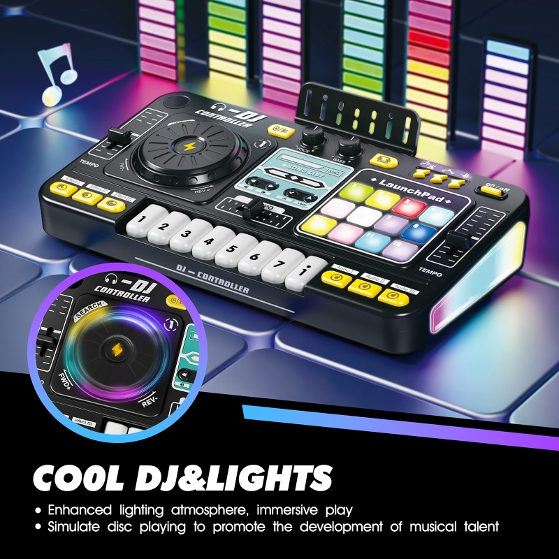多機能子供用 DJ ターンテーブル マイク付き 電子ピアノ  - Kids Toys Bd のレビューと価格