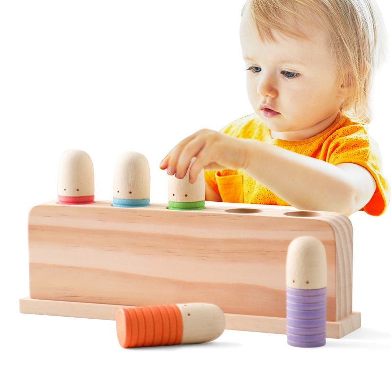 子供のための木製の顔の認識のおもちゃ,さまざまな色のトレーニ - Wooden Blocks Stacking のレビューと価格