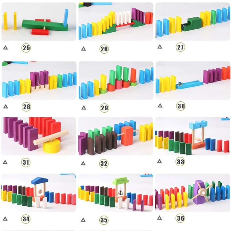 モンテッソーリ-子供向けの木製レインボードミノおもちゃ,オル - Wooden Blocks Stacking のレビューと価格