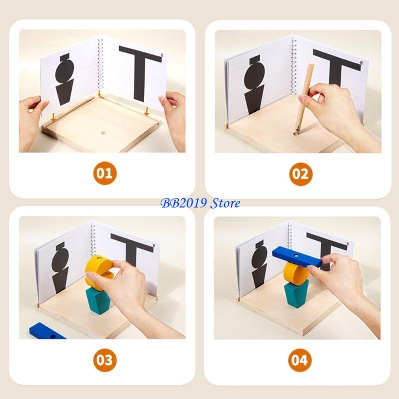 Q0kb木製パズルベビースタッキングブロック形状構造発達ブロ - Wooden Blocks Stacking のレビューと価格