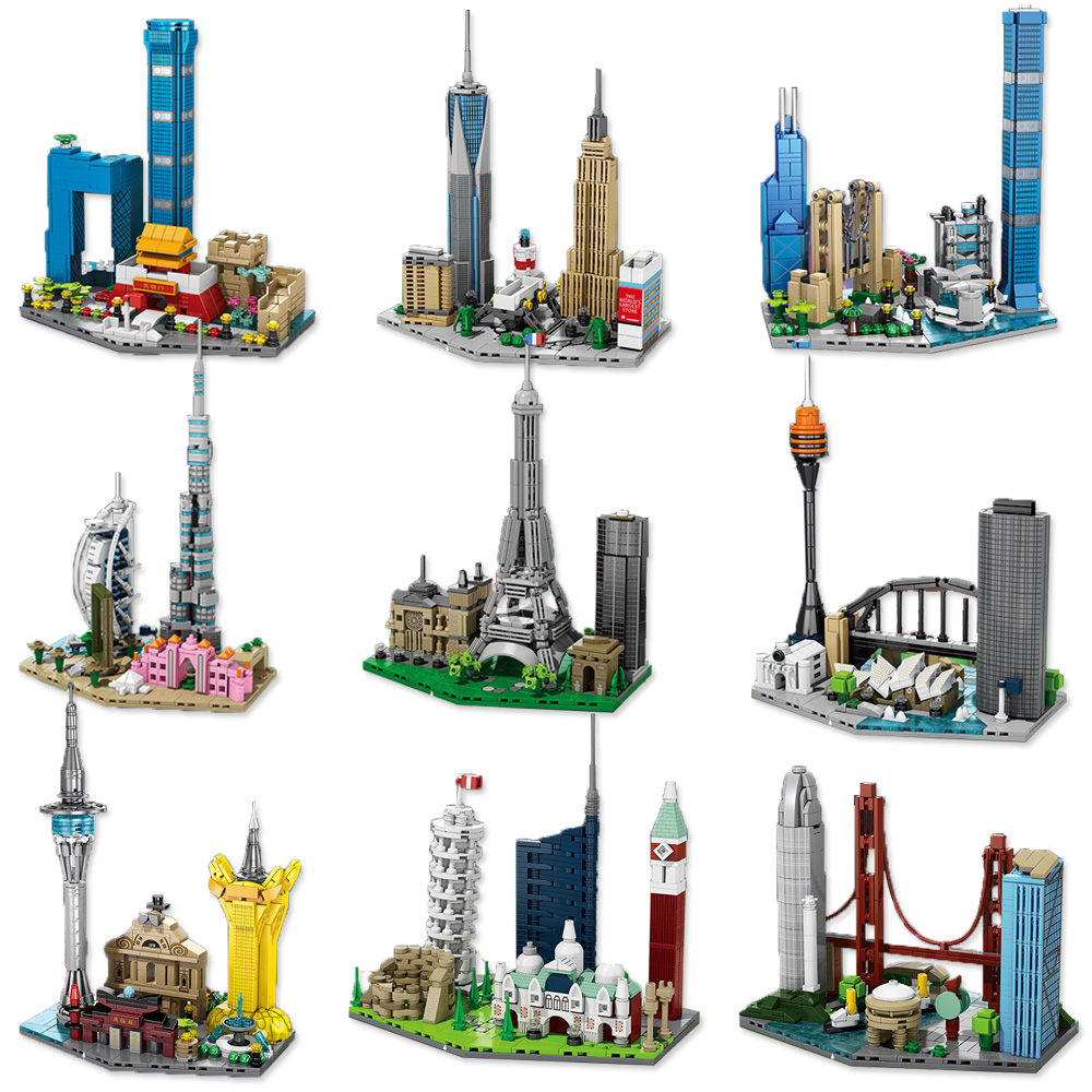 有名な都市スカイラインビルディングブロックイタリアオーストラ - Kids Toys Dubai のレビューと価格