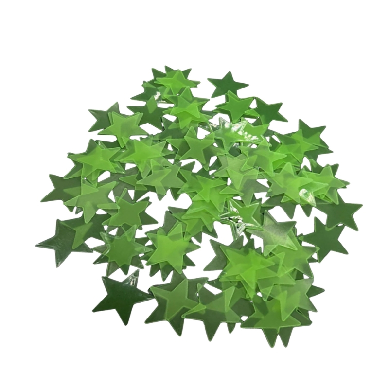 100枚パック 光る3Dスターステッカー 寝室の天井と壁の装 - Glow In Dark Stars のレビューと価格