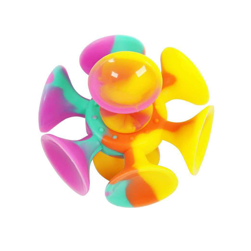 ユニークな吸盤付きシリコン製フィジェットスピナー、不安、AD - Kids Toys Unique のレビューと価格