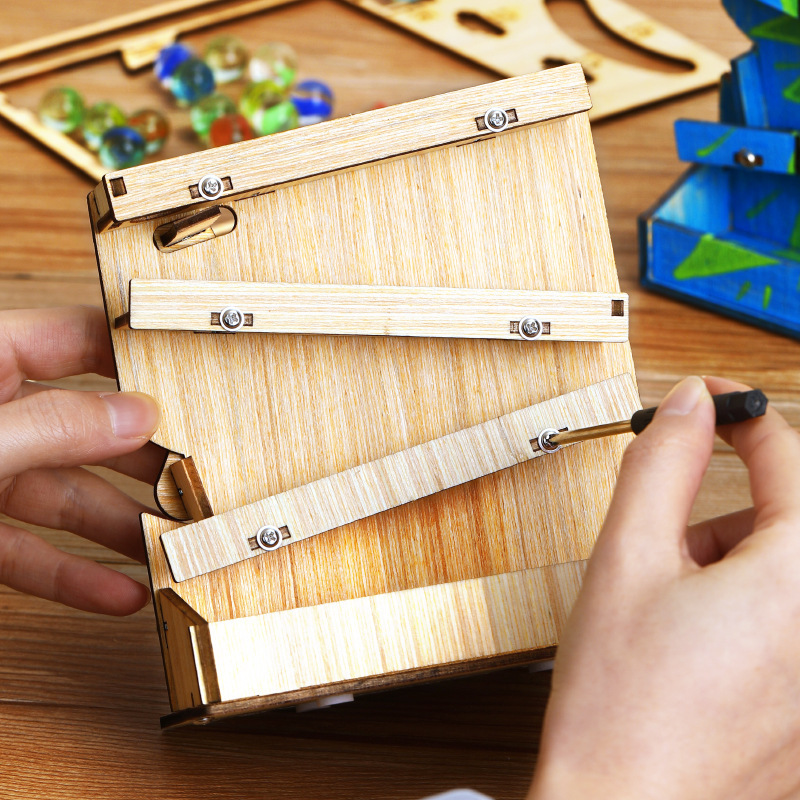 木製マーブルランDIYキット、STEM教育玩具、手作り組み立 - Marble Run Set のレビューと価格