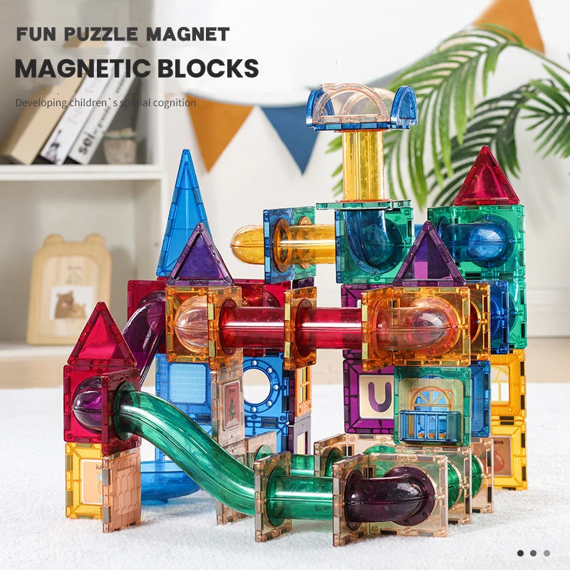 磁気シートビルディングブロックデザイナーマグネット迷路レース - Marble Run Set のレビューと価格