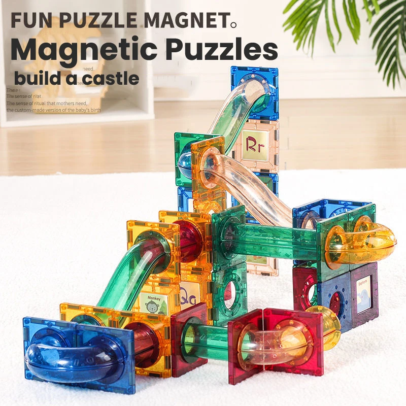 磁気シートビルディングブロックデザイナーマグネット迷路レース - Marble Run Set のレビューと価格